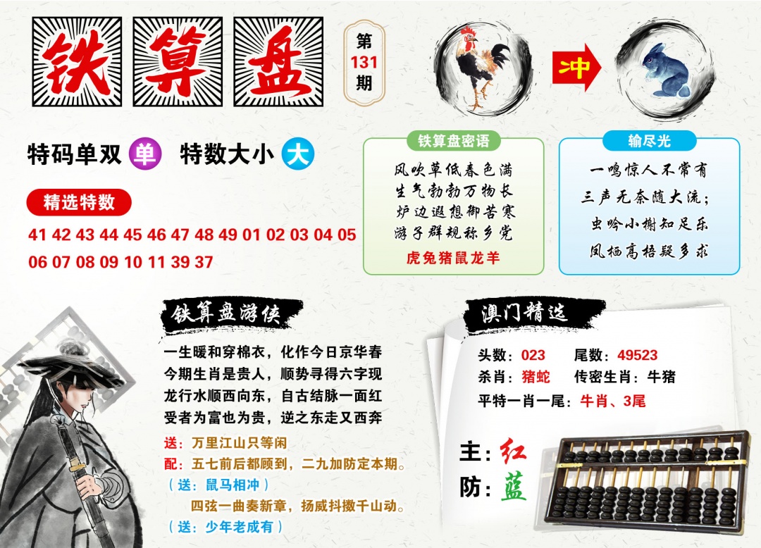 2026131铁算盘预测