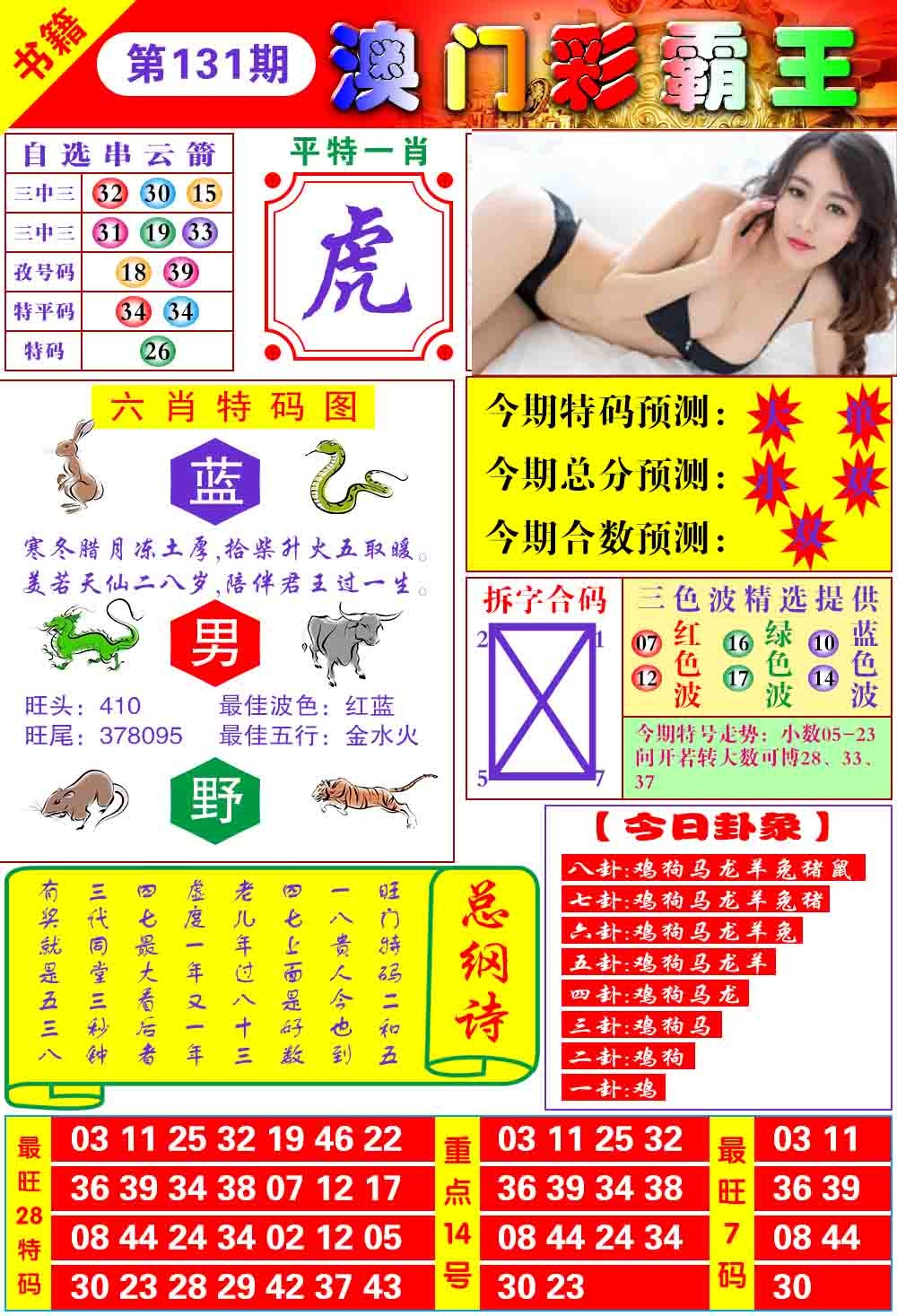 2026131期彩霸王六肖预测