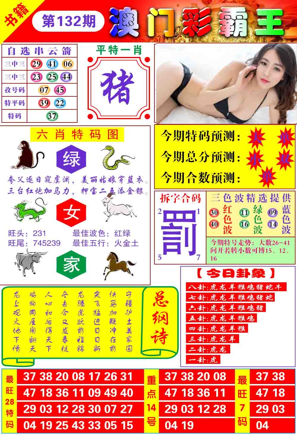 2026132期彩霸王六肖预测
